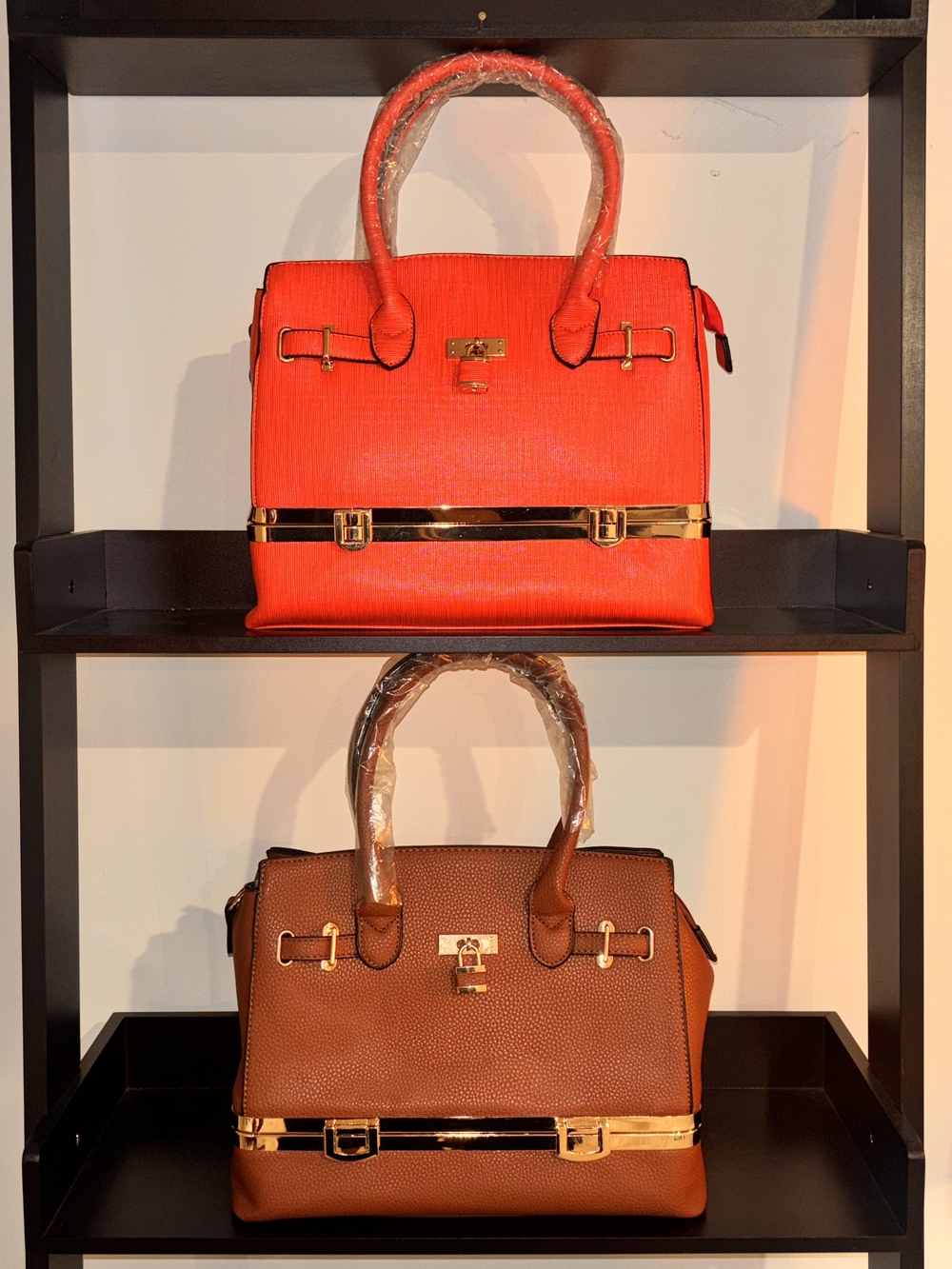 Brand New - "Basement" Bag in Vibrant Orange or Rich Brown, with Matching Wallet
